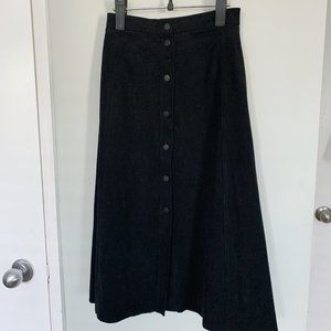 Wilfred Faux Suede Long Skirt w/ Button (Size 00)
